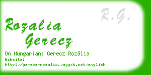 rozalia gerecz business card